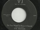 ORIG-VEE-JAY RECORDS 587-THE BEATLES-DO YOU WANT TO KNOW A SECRET-45-(NM-)-RARE