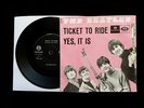 THE BEATLES Ticket To Ride 45/PS Danish Only 1969 Rare Parlophone R 5265 EX+
