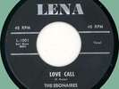EBONAIRES Love Call / Somewhere in My Heart 45rpm Lena 1959 classic doo-wop