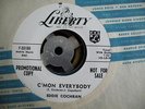EDDIE COCHRAN KILLER ROCKABILLY 45 WLP LIBERTY 55166 C'MON EVERYBODY
