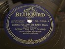 ARTHUR CRUDUP Gonna Follow My Baby / Mean Old 'Ol 'Frisco Blues BLUEBIRD 78 RPM
