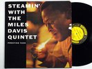 MILES DAVIS QUINTET: STEAMIN' WITH prestige LP / bergenfield MONO DG RVG