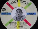 Christmas 45 LOU MONTE Dominick The Donkey/ Xmas At Our House Roulette Original