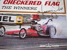 CHECKERED FLAG-TOMMY IVO- DRAG RACING-HOT ROD- RACING CARS-NHRA-MOONEYES-ED ROTH