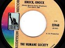 HUMANE SOCIETY - KNOCK KNOCK - SUPER-INTENSE CALIFORNIA GARAGE RAVE-UP 45 - HEAR
