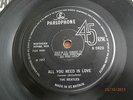 THE BEATLES -All You Need Is Love- No TV Reference / Solid centre*RARE VINYL 45*