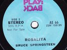 Bruce Springsteen-Rosalita,Johnny Winter ,The Hollies-Rare Play Back Promo 45-NM