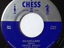 Chuck Berry MAYBELLENE / WEE WEE HOURS R&R R&B 45 on Chess 1604 silvertop SVG+