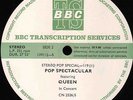 QUEEN Pop Spectacular In Concert BBC 1976 UK LP  ORG 3 cue sheet MINT-