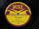 Blues 78/ Johnny Ace & Big Mama Thornton / Yes, Baby / Saving My / Duke 118 / M-
