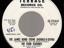 POPCORN 45 FOUR ESQUIRES THE JAMES BOND THEME (007) TERRACE 7516 VG++ DJ HEAR