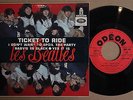 BEATLES TICKET TO RIDE Rare French EP ODEON BIEM 1965 EX