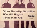 THE KINKS *YOU REALLY GOT ME* 1964 GERMAN PYE 45 FREAKBEAT MOD KILLER