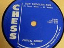 RARE ORIGINAL CHRISTMAS ROCK & ROLL 78 Chuck Berry CHESS 1714 Run Rudolph Run