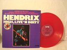 JIMI HENDRIX HIGH LIVE AND DIRTY RED VINYL NUTMEG LABEL ROCK LP
