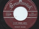 PEANUTS WILSON 45RPM '57 BRUNSWICK CAST IRON ARM WILD ROCKER VG- VINYL