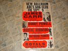 ORIGINAL 1960s  R&B/Soul  Jumbo WINDOW CARD POSTER Carr/Powell/Robinson/Parker