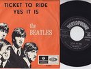 The BEATLES * Ticket To Ride * 1965 Belgian 45 * Exclusive Picture Sleeve
