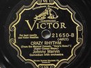 Johnny Marvin Crazy Rhythm Jazz 78 Victor Scroll 21650 Heartbroken and Lonely