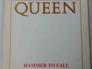 QUEEN: HAMMER TO FALL + TEAR IT UP, ORIGINAL SPANISH UNIQUE WHITE P/S