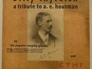 Billy Chyldish (BILLY CHILDISH) - A tribute to A E Housman  NUMBERED ORANGE 10