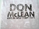 DON McLEAN Live in New York 1971 2xLP LETV36LP NEW & SEALED