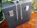 12 INCH GRAMOPHONE RECORD CARRIER ,  VINYL  RECORD STORAGE CASE BOX WITH   KEY