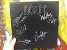 AC/DC FULLY SIGNED IN SILVER PAINT PEN BACK IN BLACK VINYL LP