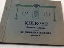 VINTAGE KID KORD RECORD ALBUM B CONTAINING 38 NURSERY RHYMES ON SIX RECORDS ..