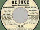 KENNY & MOE Big Joe / I Sing This Song 45rpm DeLuxe 1957 R&B rocker