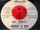 WILD ROCKABILLY ROCKER PHIL SPECTOR HARVEY & DOC / THE DWELLERS Oh Baby 45 VG+