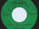 Rare Northern Soul 45 Preston Peters 'You Can't Measure Your Love