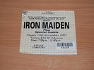 IRON MAIDEN UK TICKET STUB - RARE 1995 BRIXTON ACADEMY