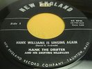 Bopper 45:  Hank the Drifter on New England Cheaters Never Win - Hank Williams