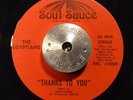 RARE FUNK SOUL 45 - THE EGYPTIANS - THANKS TO YOU Soul Sauce HEAR