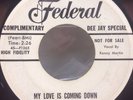 Kenny Martin - My Love Is Coming Down - Federal WLP PROMO R&B Soul Popcorn