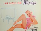 MUSIC FOR THE GIRL FRIEND  LP  SHE LOVES THE MOVIES 1955 THE FOUR ACES -