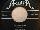 ROCKABILLY COUNTRY Billy Wallace CHEATIN'S A SIN Acadia 45 very rare Canadian