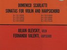 Julian Olevsky Violin Valenti Scarlatti 8 Violin Sonatas NM Westminster W-9046