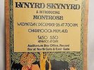 Original ALEX COOLEY '73 Chattanooga Lynyrd Skynyrd Montrose Concert pOSTER band