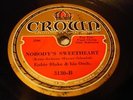 JAZZ EUBIE BLAKE ORCH Nobody's Sweetheart / St Louis Blues CROWN 3130 EE-/E