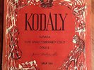 JANOS STARKER: KODALY Sonata For Unaccompanied Cello: Period SPLP 510: RARE