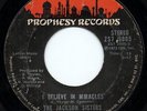 THE JACKSON SISTERS 'I Believe In Miracles' US Prophesy RARE Funk Soul Breaks 45