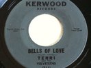 Rare Doo Wop 45 Terri & Velveteens broken my heart / bells of love OG Kerwood