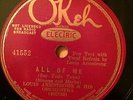 Okeh 41552 LOUIS ARMSTRONG ORCH All Of Me/Home 1932 78 rpm