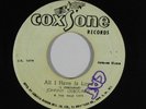 Reggae 45 JOHNNY OSBOURNE/MARCIA GRIFFITHS All I Have Is Love/Truly on Coxsone
