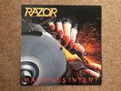 RAZOR – MALICIOUS INTENT – 12” LP RECORD (ORIGINAL PRESS 1986)