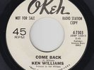 Northern/Sweet Soul 45 - Ken Williams - Come Back - Okeh - mp3