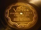 JAZZ BENNIE MOTEN'S KANSAS CITY ORCH It Won't Be Long/Loose Like VICTOR 38123