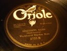 JAZZ WASHBOARD RHYTHM KINGS Mississippi Basin / Lazybones ORIOLE 2755